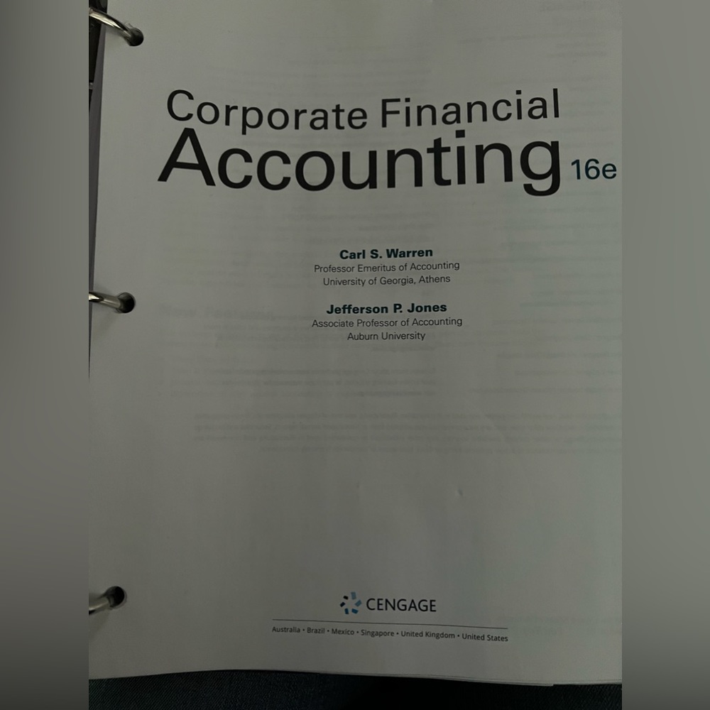 Corporate Financial Accounting 16e (loose leaf)
